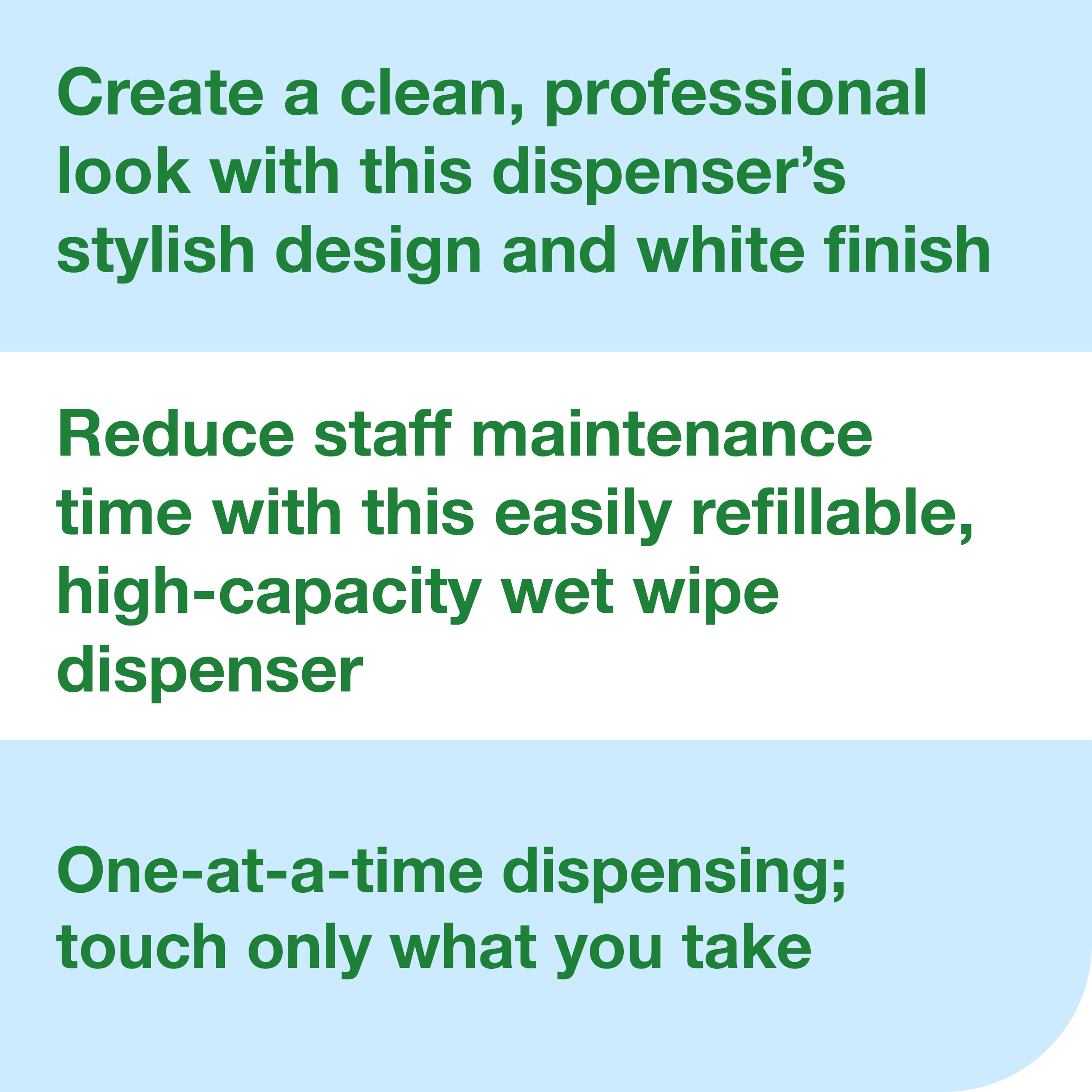 Everwipe by Tork Centerfeed Distributeur de lingettes humides, Blanc, pour Une Utilisation avec Les recharges Jumbo Roll W12 (192816, 192821 et 192830), 192851 (10-DISP)