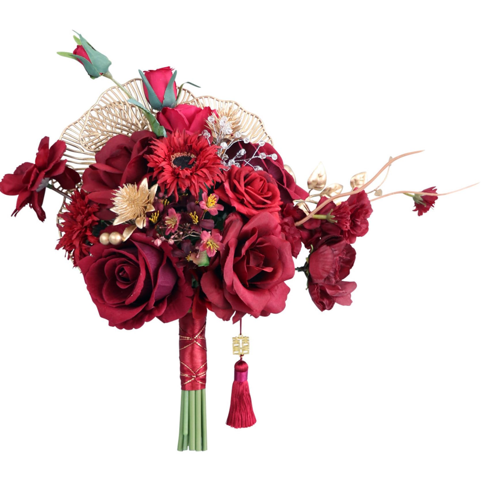 Amazon｜ウェディング ブーケ 花嫁ブーケ 手作りブーケ ブーケトス 赤