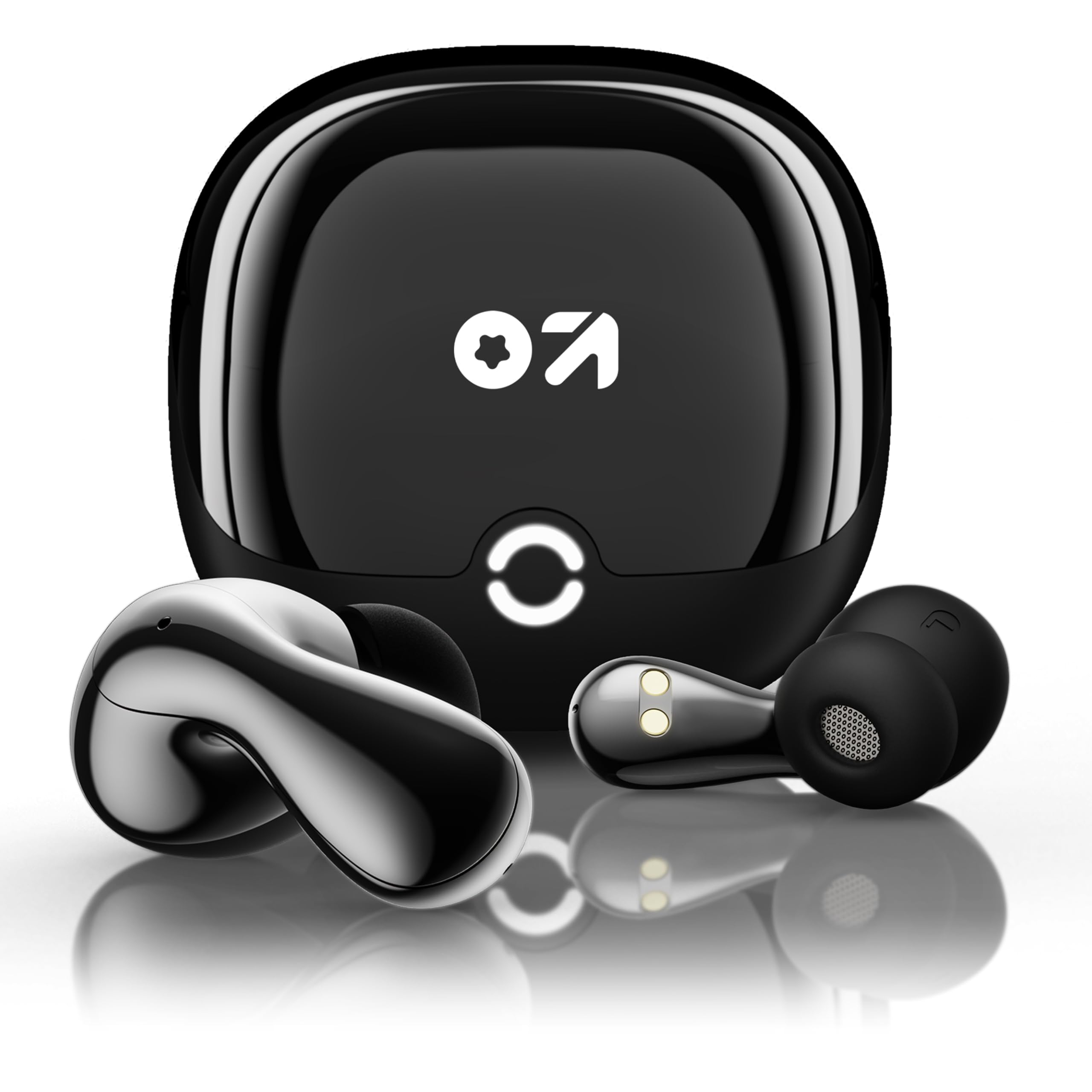 Boult GOBOULT (Formerly Klarity 1 in Ear TWS Earbuds with 80Hrs Playtime, Liquid Metal Body, Dual Device Pairing, 4 Mics ENC, 45ms Low Latency, IPX5, 13mm Bass Drivers Ear Buds Bluetooth 5.4 (Black)