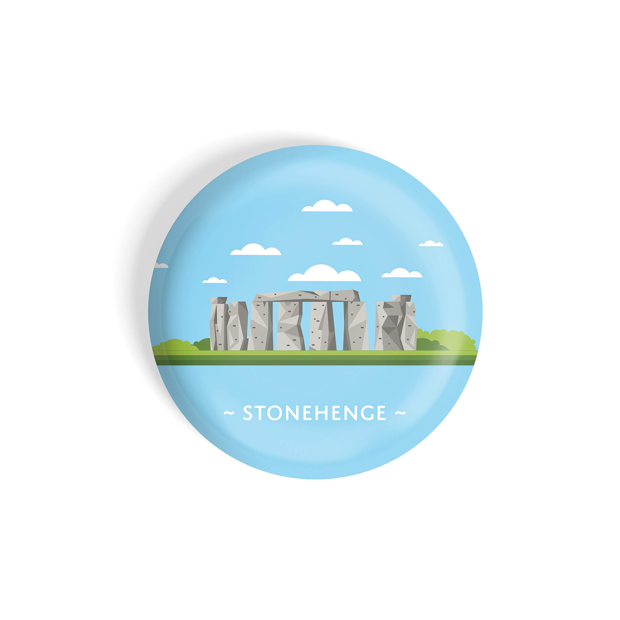 dhcrafts Fridge Magnet Blue Color Monuments Stonehenge Glossy Finish Design Pack of 1
