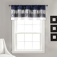 Vista 33 de Lush Décor Panel de cielo nocturno para sala de estar, dormitorio, comedor (cortina individual), 84 "x 42", gris y negro