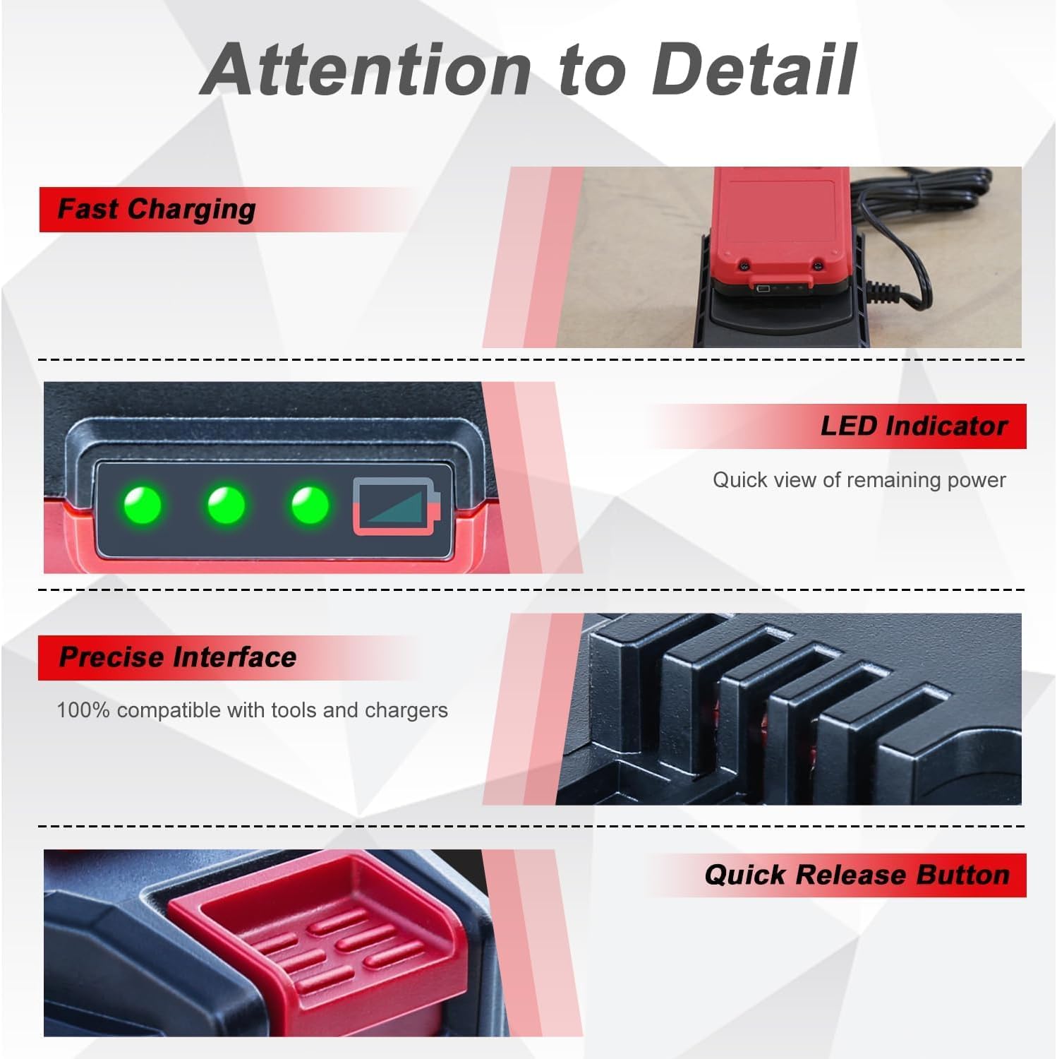 Upgraded! 5000mAh Replacement for Bauer 20V Battery, Compatible with Bauer 20 Volt Max Lithium Ion Battery 1701C-B 1702C-B 1907C-B 2108C-B 2109C-B, 2 Packs