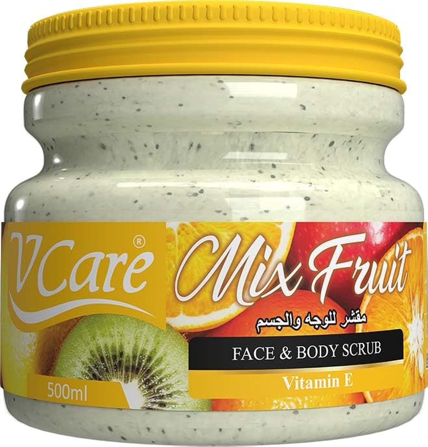 Face and Body Scrub ; 500ml ; Mix Fruit & Vitamin E ; Deep Exfoliation