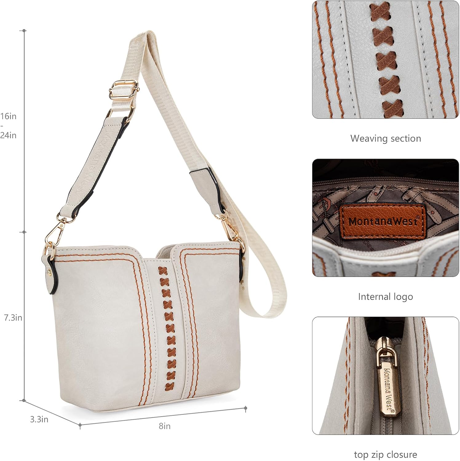 Montana West MINI Crossbody Bags for Women Cross Body Purses Shoulder Handbags with Wide Guitar Strap - Image 5