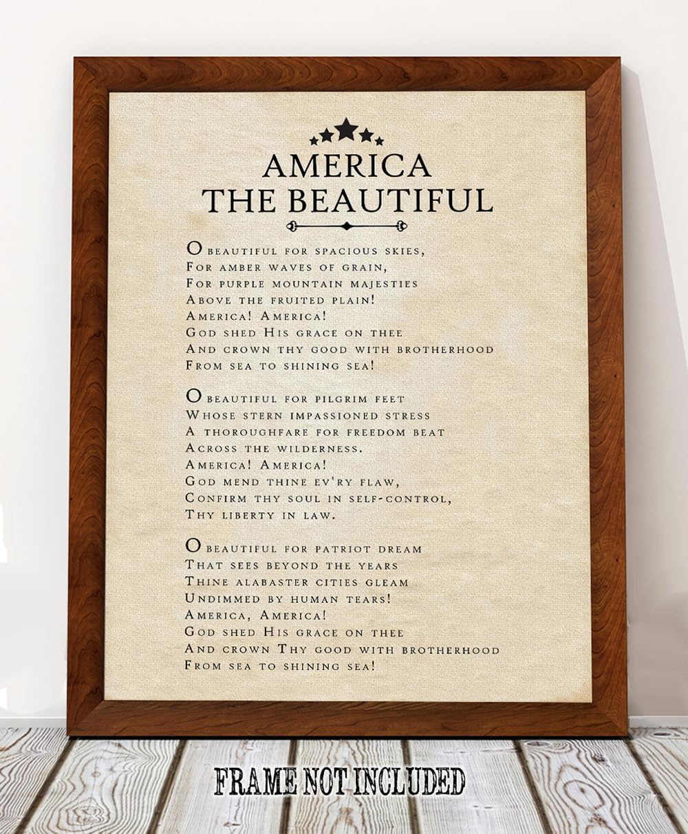 Amazon.com: America The Beautiful 16x20 Stretched Canvas Wall Art