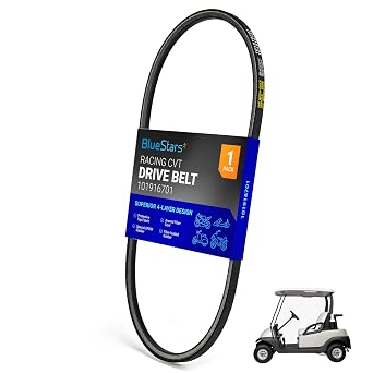 BlueStars Durable 101916701 Replacement Starter Generator Belt - Compatible with Club Car 1992-Up DS and 2004-Up Precedent Gas Golf Carts