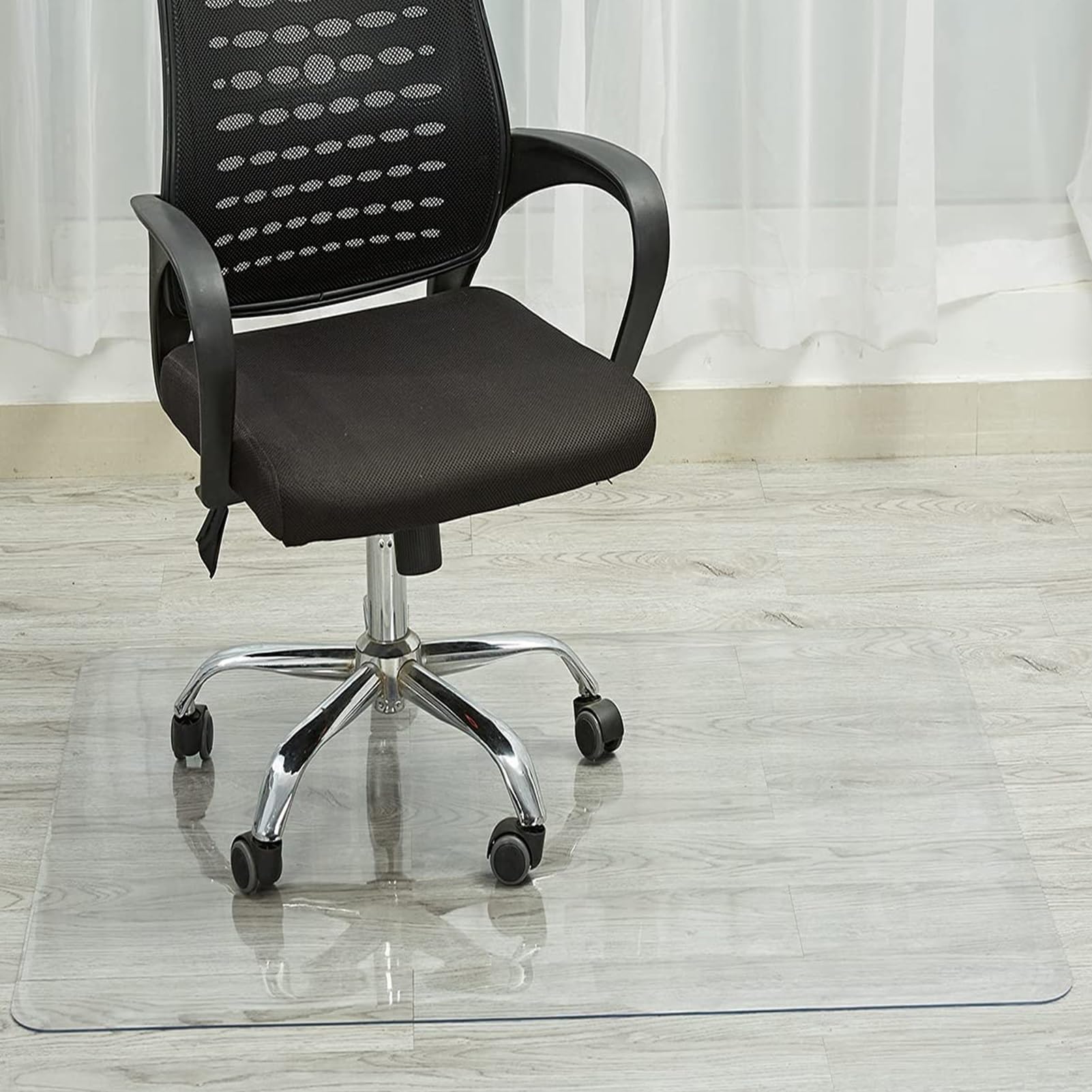 Tappetino da Tavolo Trasparente, Tappetino per Pavimento in PVC Impermeabile e Facile da Pulire, Tappetino Protettivo per scrivania, Tappetino Antiscivolo Trasparente per Sedia per casa e uf