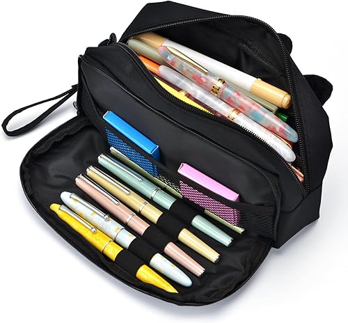 Miniatura 8 de Hongdian - Estuche para lápices de gran capacidad, bolsas para bolígrafos de gato 3D, organizador para oficina, universidad y escuela