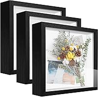 Vista 22 de Caja expositora de 8 x 8 pulgadas con calcomanías de letras, vitrina para recuerdos, artículos de bebé, recuerdos de boda, manualidades, boletos