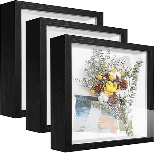 Miniatura 22 de Caja expositora de 8 x 8 pulgadas con calcomanías de letras, vitrina para recuerdos, artículos de bebé, recuerdos de boda, manualidades, boletos