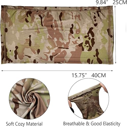 Miniatura 5 de Sombreros de camuflaje para hombres con polaina de cuello UV UV militar táctico sombrero de caza para correr, senderismo, gorra de béisbol