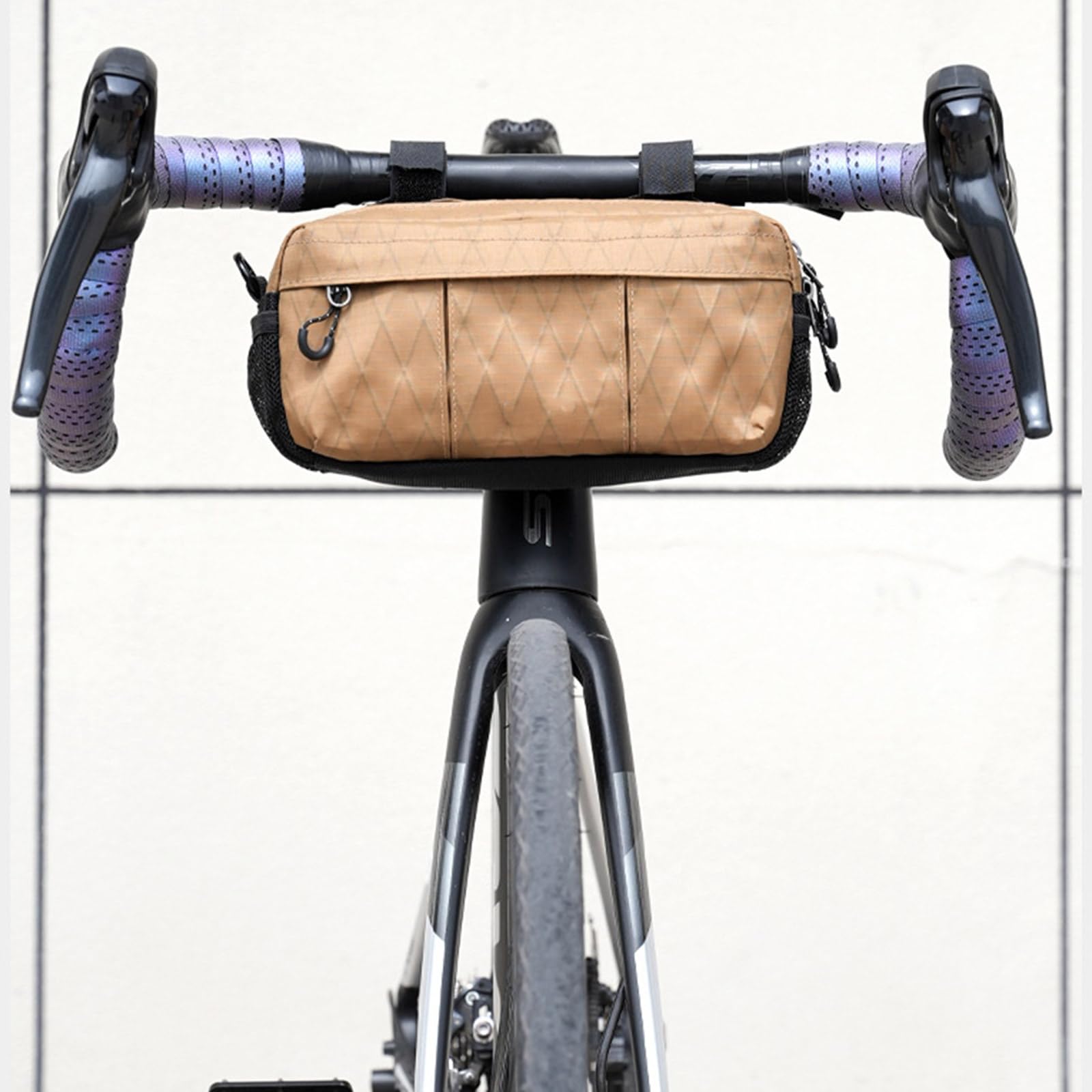 Borsa impermeabile per manubrio bici da strada, anteriore leggera, per mountain bike, moto, grande capacità di stoccaggio