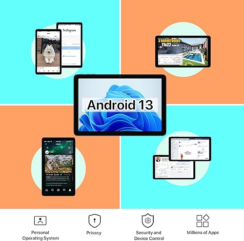Miniatura 2 de UMIDIGI Tablet Android 13 2023, G2 Tab 8 (4+4) GB+64GB hasta 1TB, tableta de 10.1 pulgadas 8MP+8MP Cámara dual, WiFi 6 Bluetooth 5.0 6000mAh Tablet