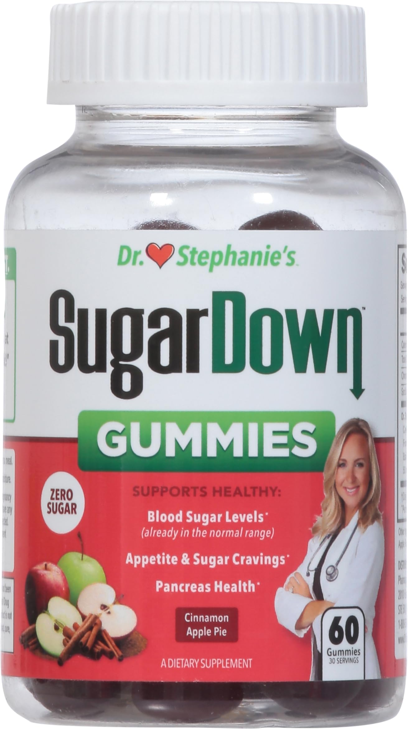 Dr. Stephanie’s SugarDown Gummies – Ceylon & Cassia Cinnamon Supplement - 0g Sugar