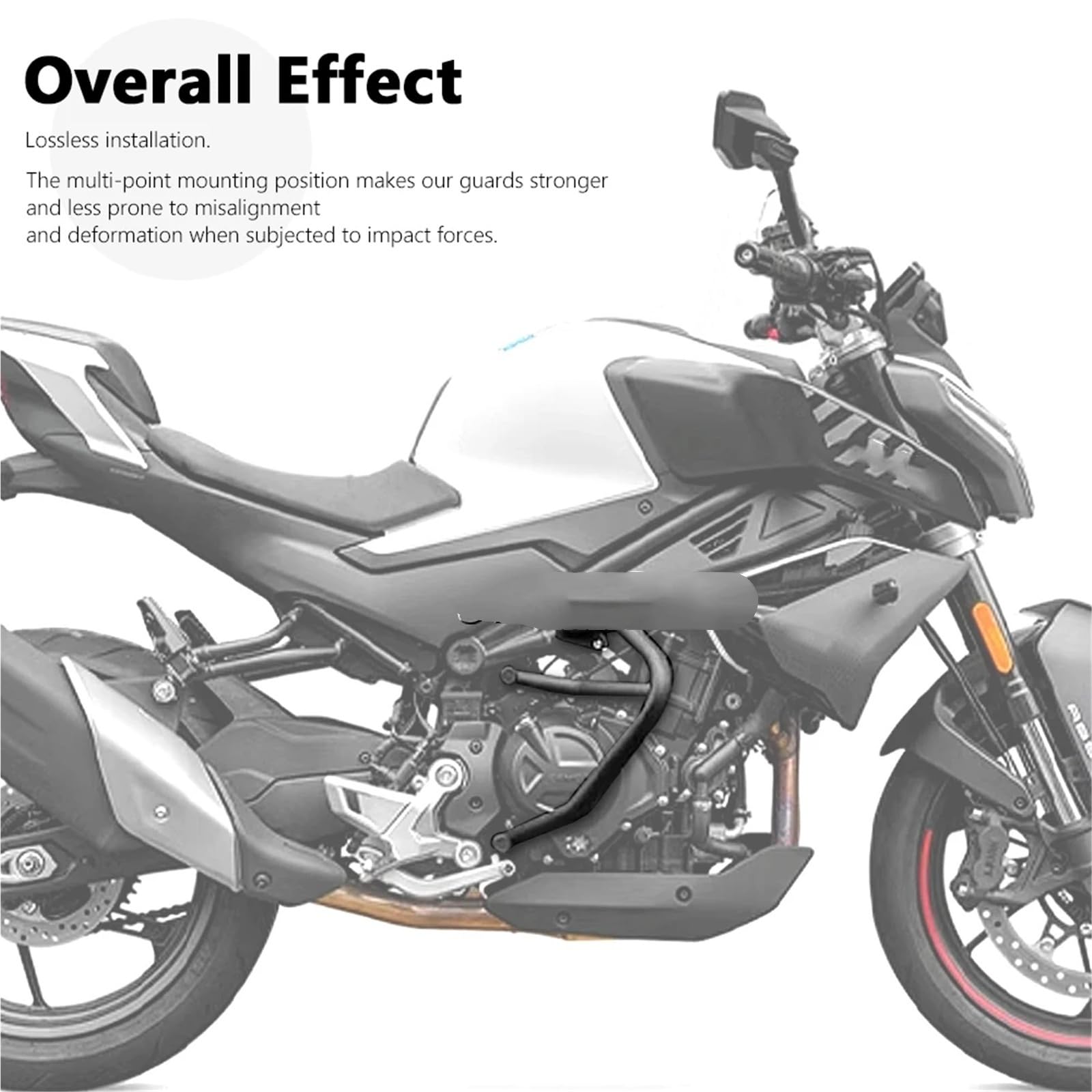 Compatible con barras de jaula deportivas CFMOTO 450SR | Se adapta a 2022-2023. Juego de aros laterales aptos for el carenado.