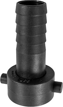 Female Swivel bspThread -Barb hosetails for layflat/Pond Pipe,Pump Fitting with Thick Washer for Leakproof Connection 1."bsp = 33.3mm Across Thread, fits 25mm Internal Diameter Pipe