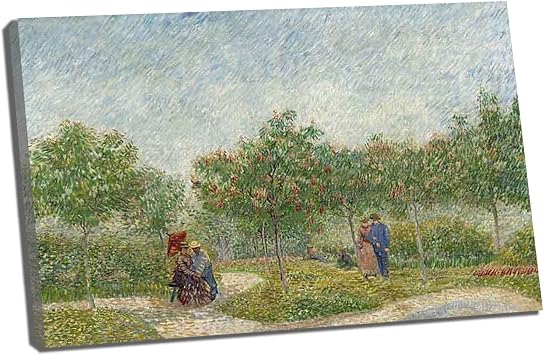Canvas Painting Van Gogh PostersVoyer dArgenson ParkStretched Giclee Print On Canvas-Famous Paintings Fine Art Poster-Reproduction Wall Decor Ready to Hangframed,30x45cm 12x18inch