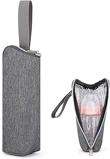 Isoliertasche Babyflasche,Isoliertasche Flasche,Thermotasche Babyflasche,Baby Bottle Thermal Bag mit Isolierschicht,Baby Isolierbeutel Flaschentasche Kühltasche Isoliertasche für Milchflasche (Grau)