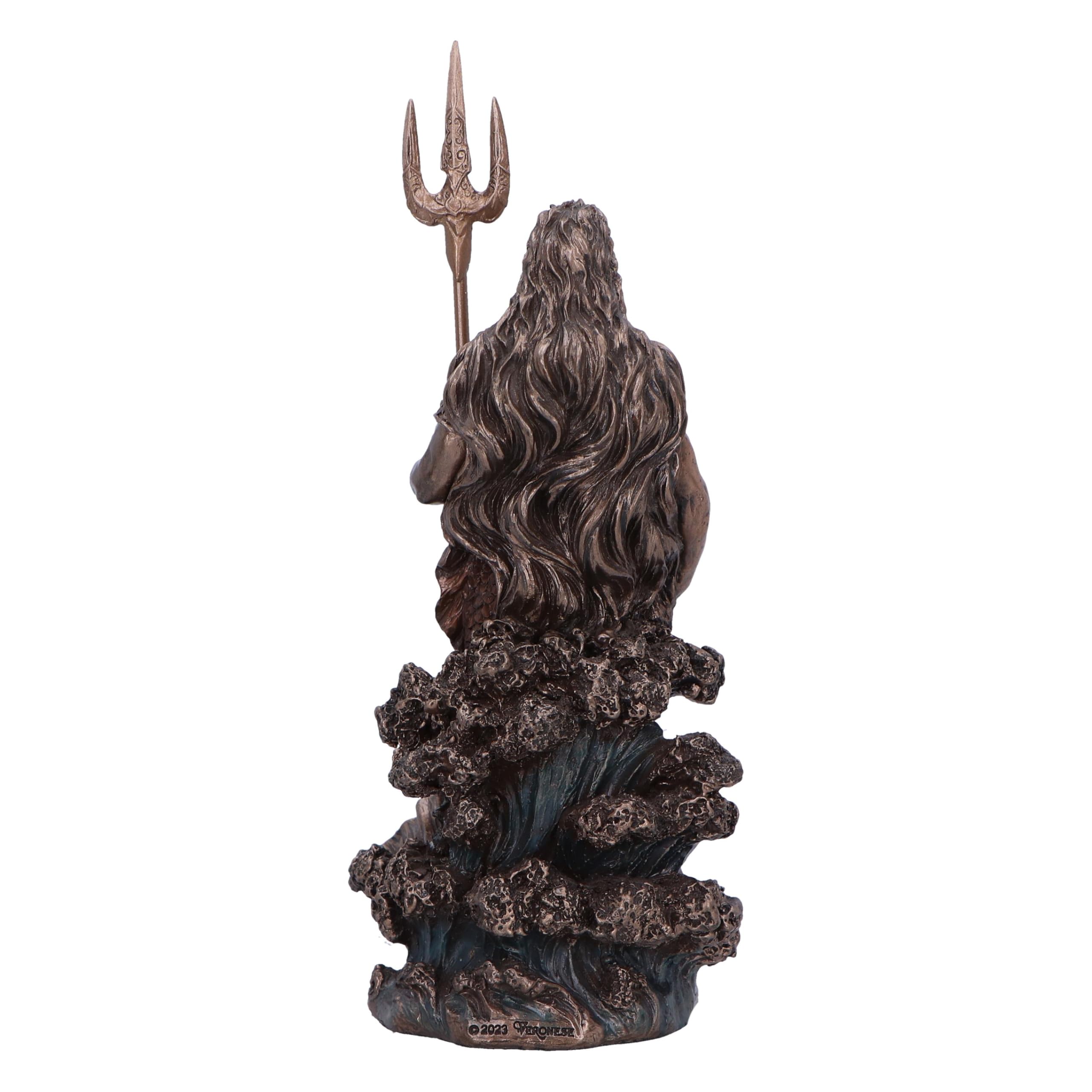 Nemesis Now Poseidon griechischer Gott des Meeres (mittel) 18 cm, Kunstharz, gegossen aus feinstem Harz, fachmännisch handbemalt