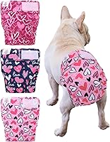 Vista 25 de CuteBone Pañales lavables para perras, paquete de 3 pantalones de entrenamiento para cachorros WWD02XS