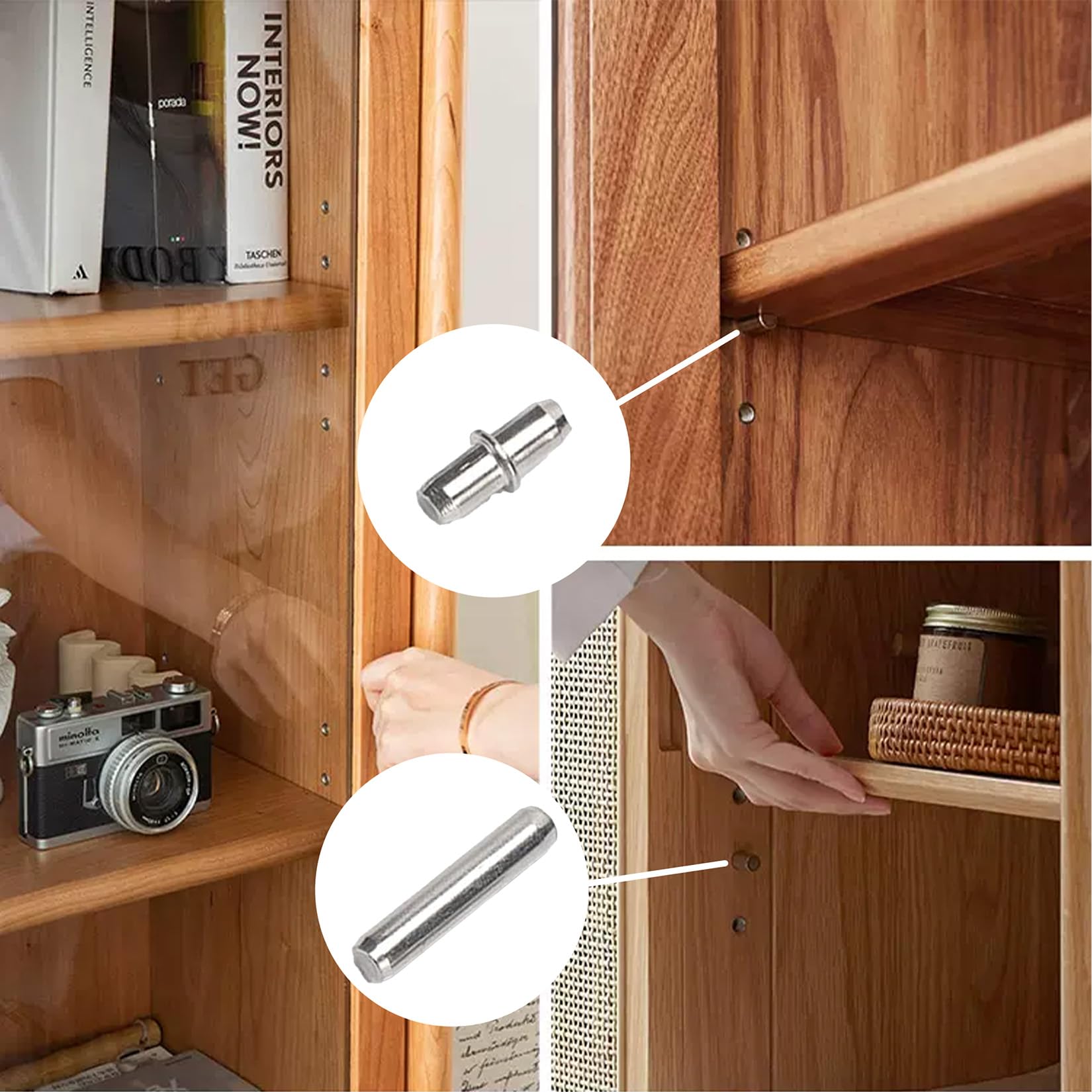 12 Pioli Di Supporto Per Mensole - Con Ventose, Per Armadi E Ripiani In Vetro, Lega Zinco - Foto 4