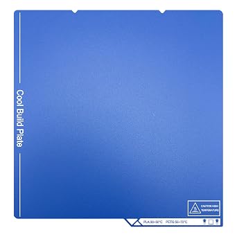 264x276mm Cold Build Plate for Anycubic Kobra X/Kobra S1 Combo 3D Printer, Double-Sided Textured Spring Steel Sheet, Easy Print Removal Low Temp Heated Bed