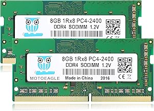 16GB DDR4 2x8GB RAM Kit PC4-2400T SODIMM 1RX8 PC4-19200 DDR4 2400MHz SA1 CL17 Non-ECC 260 Pin