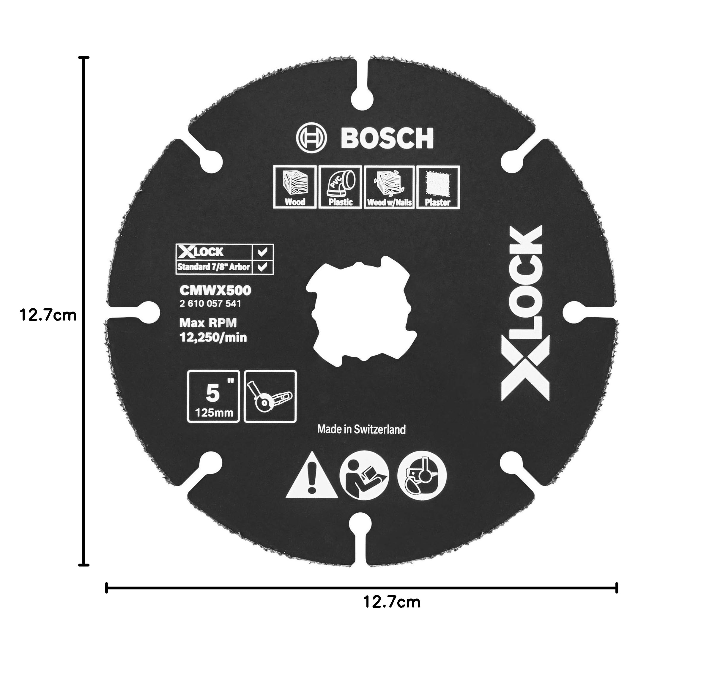Bosch CMWX500 5" X-Lock - Ruota multipla in carburo