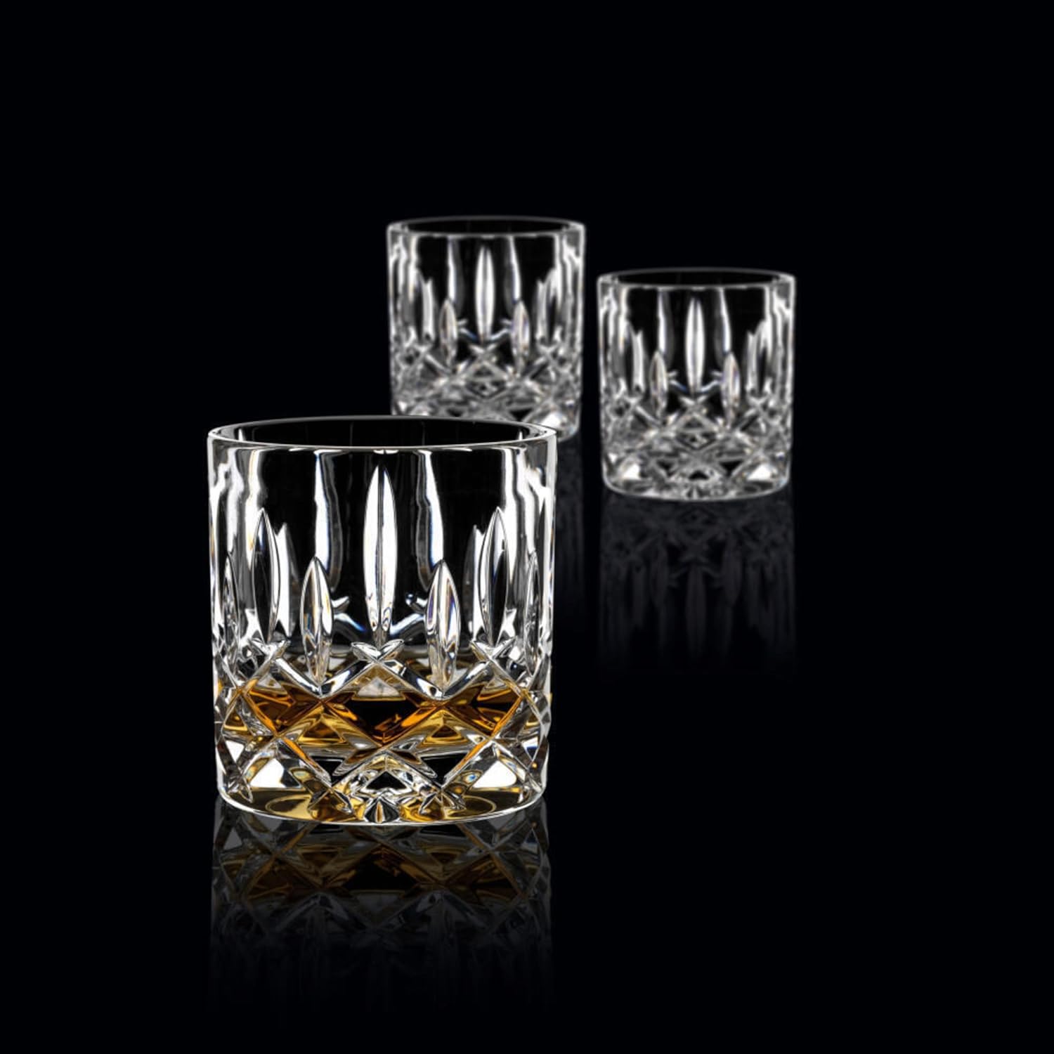 Nachtmann Noblesse 8.3oz Single Old Fashion Glass, Set of 12 – 3.3" Crystal Glassware with Diamond Cut Detailing & Heavy Base – Excellent German-Made, Lead-Free, Cocktail Glasses for Whiskey & Scotch
