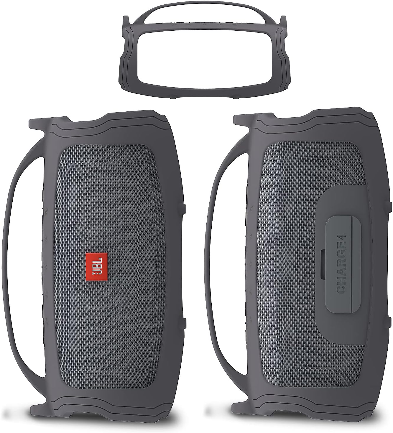 Silicone Cover Case Compatible with JBL Charge 4/5 Portable Bluetooth Speaker, Soft Skin Sleeve for JBL Charge 4/5 Bluetooth Speaker Accessories (Gray Case, NOT for Wi-Fi Version) - Image 5