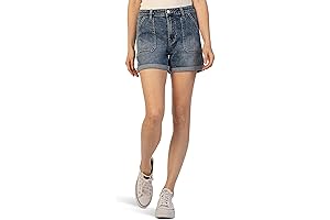 Kut from the Cloth Women's Jane High-Rise Shorts with Roll-Up and Pork Chop Pockets