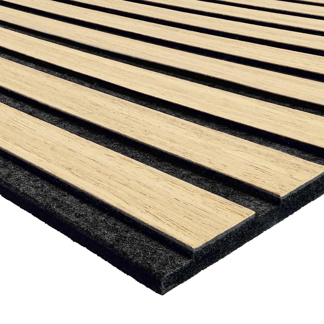 BAKAJI Set 2 Pannelli Fonoassorbenti in Legno Insonorizzati Decorativi Pareti, Pannello Insonorizzato Isolante Acustico da Muro, Moderno, Ufficio, Soggiorno, Insonorizzante, 60 x 120 cm (Quercia)