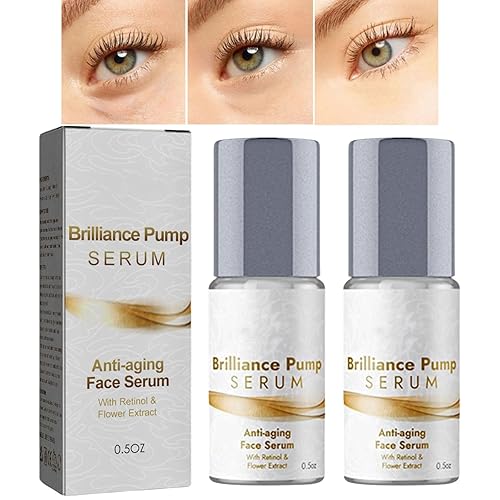 Suero de bomba Brilliance de 2 piezas, suero antienvejecimiento con bomba brillante, suero para ojos con bomba brillante, suero antiarrugas para el