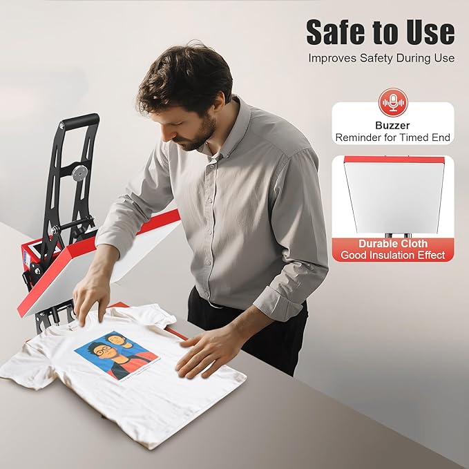 Prensa Térmica Pazcii 40x50cm, 1800W, 110V, Semiautomática miniatura 7