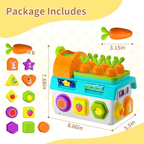 Miniatura 6 de Montessori - Juguete de cosecha para niños de 1 año, juguetes de aprendizaje de motricidad fina para niños pequeños de 1 a 2 años, regalo de primer