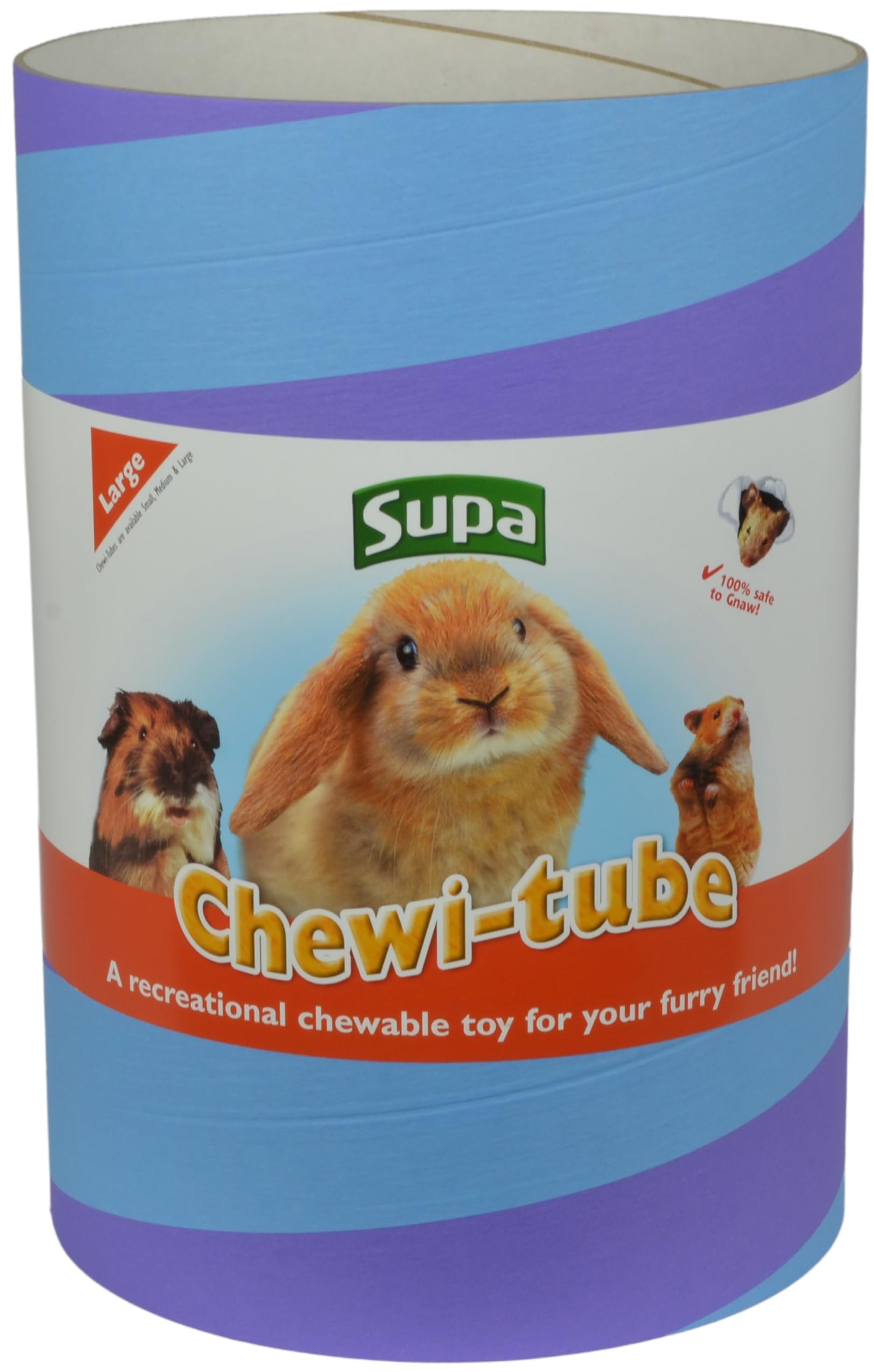 Supa Large Chewi Tube, Helps To Promote Exercise & Stimulation For A Healthier And Happier Pet, Size 30.2cm (L) x 20.8cm (W) x 20.8cm (D)