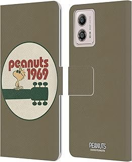 Head Case Designs Officially Licensed Peanuts Guitar 1969 Woodstock 50th Leather Book Wallet Case Cover Compatible with Motorola Moto G53 5G