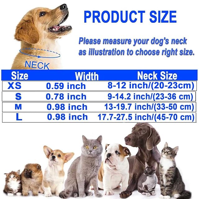 Foto 3 de 7 de Dog Collar, Reflective Adjustable Basic Dog Collar with Soft Neoprene Padding