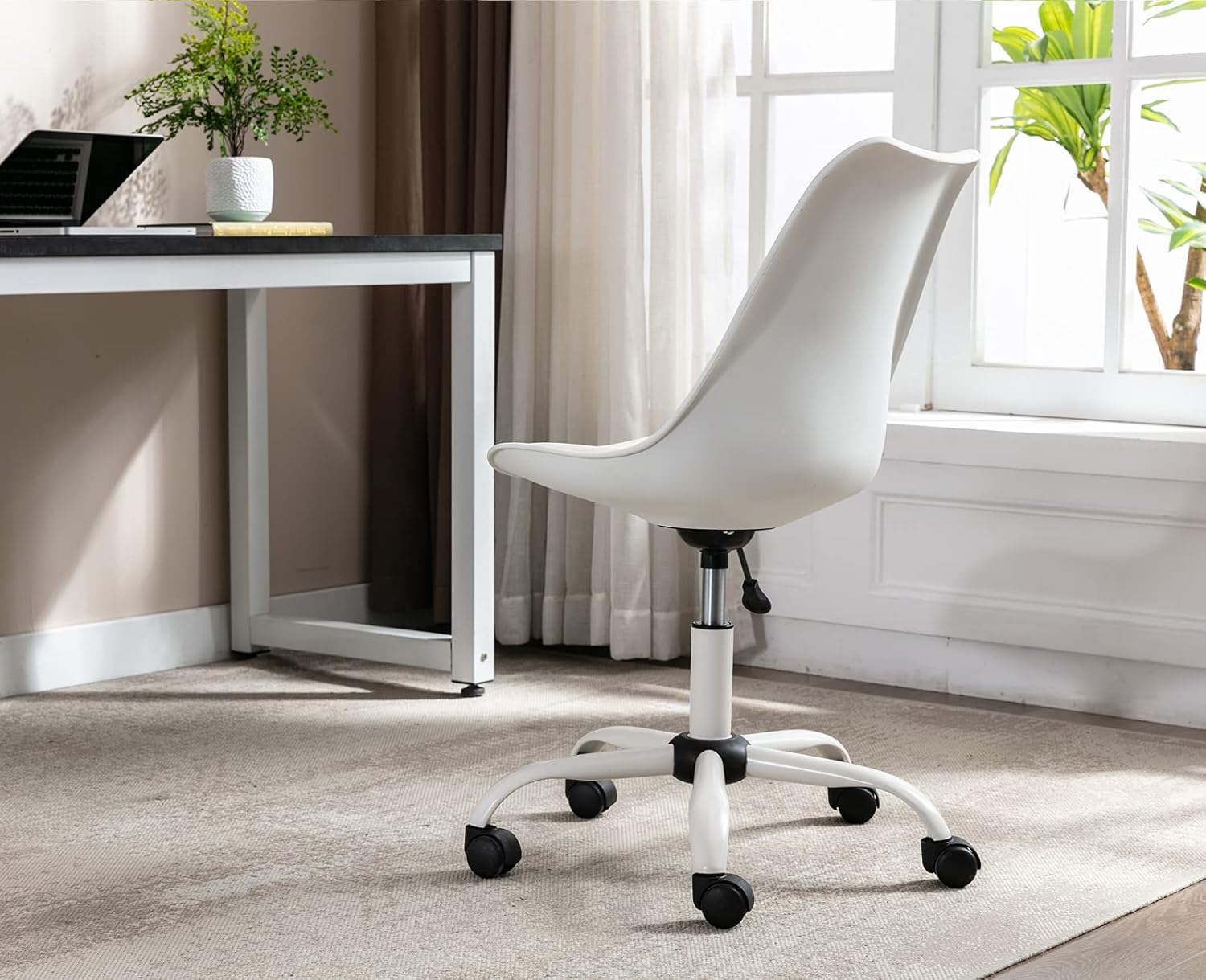 Limited Discount Janoray Modern Desk Chair, Swivel Rolling Home Office Task Chair Cute Computer Chair Armless PU Leather Seat for Work, Study, Vanity, Student, Teens, Women, Girls, Kids, White Up To 40% OFF Janoray Modern Desk Chair, Swivel Rolling Home Office Task Chair Cute Computer Chair Armless PU Leather Seat for Work, Study, Vanity, Student, Teens, Women, Girls, Kids, White