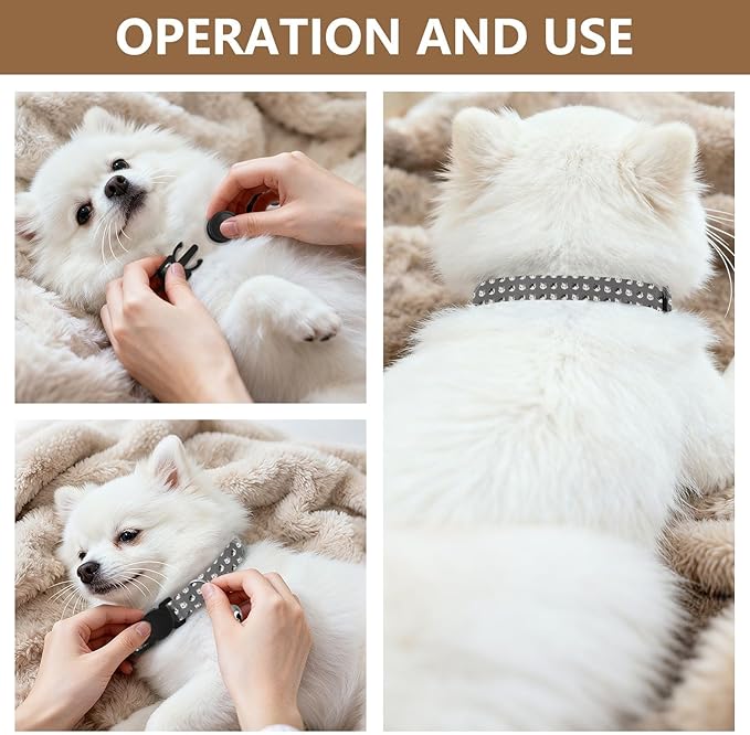 Collares para Gato y Perro Pequeño Ajustables con Campana, 2 Pack miniatura 6
