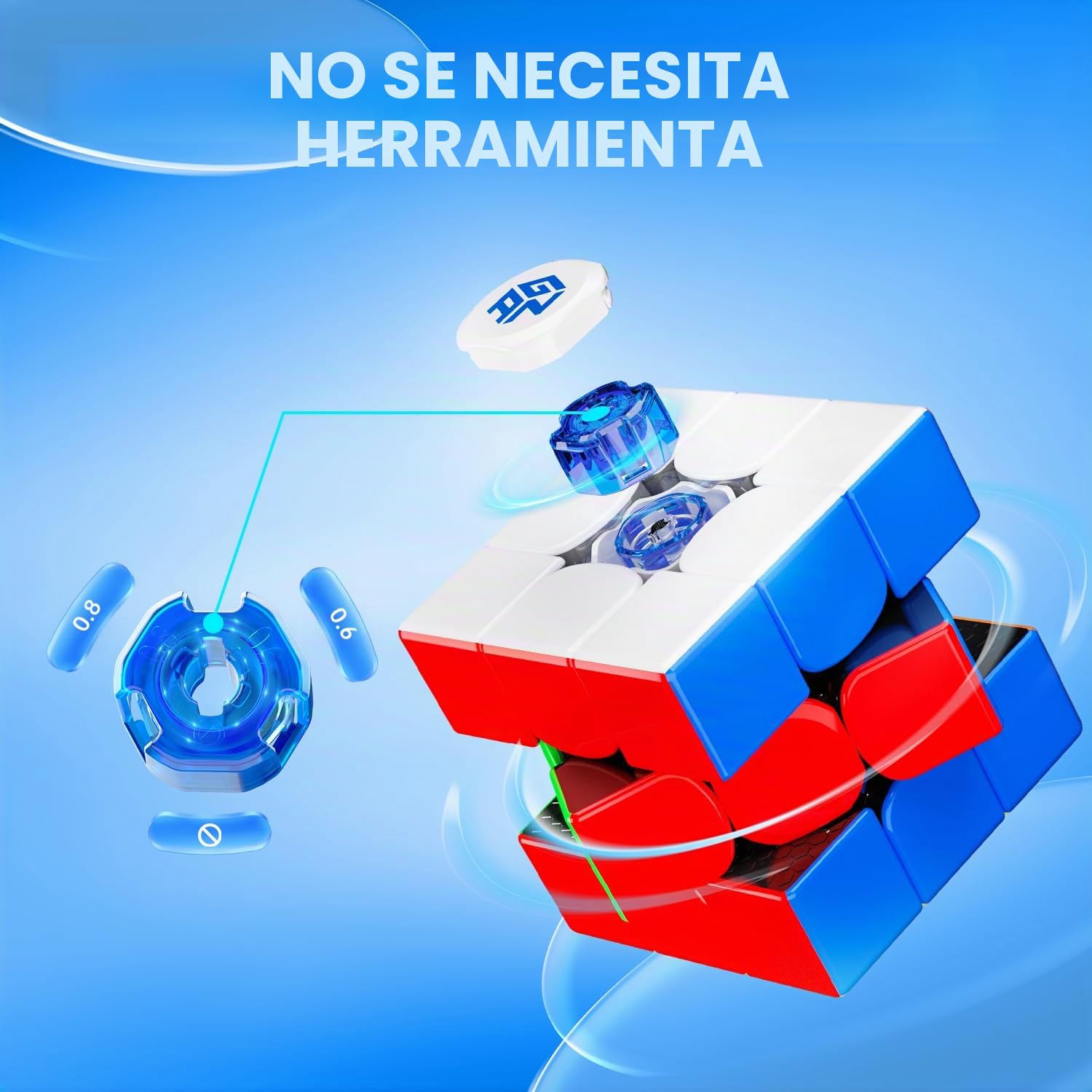 GAN 356RS 3x3 Speed Cube, Oficial 356 R S Mejor Rapido Cubo - Profesional Original Cubos de Velocidad (Sin Pegatinas,3x3x3)