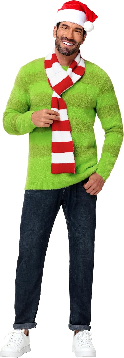 Men Christmas Ugly Sweater Funny Holiday Knit Sweaters