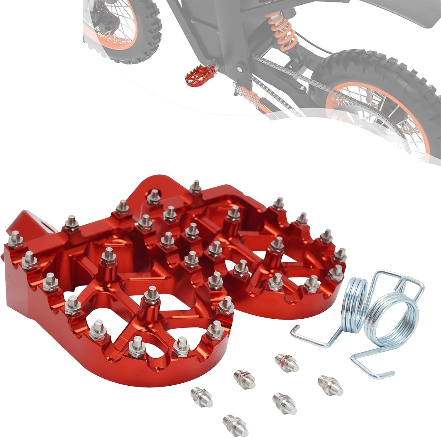 Dirt Bike Foot Pegs for Tutti Soleil01,CNC 7075 Aluminum FootPegs Rest Pedal for Tuttio Soleil 01 Off-Road EBike-Gold
