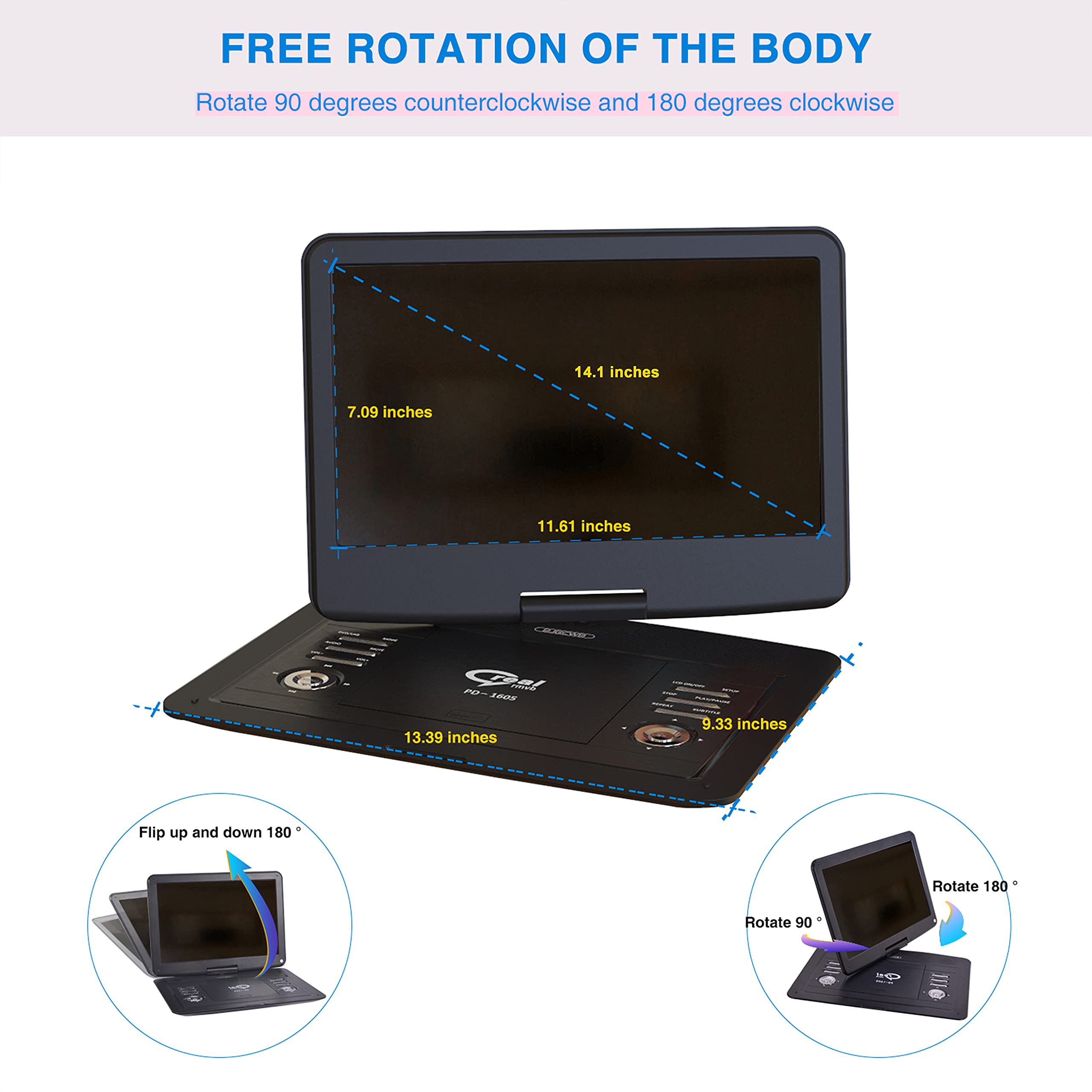 Amazon.com: Portable DVD Player 16.9