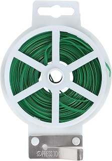 100 Metros De Amarras De Arame De Ferro Revestidas De Plástico De Proteção Ambiental, Linhas De Jardinagem E Jardinagem, Verdes (1Pcs)