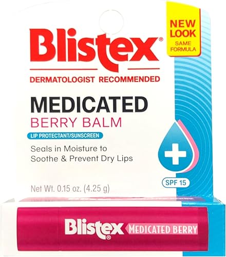 Miniatura 2 de Blistex Bálsamo labial medicado, Spf 15, bayas, tubos de 0.15 onzas (paquete de 3)