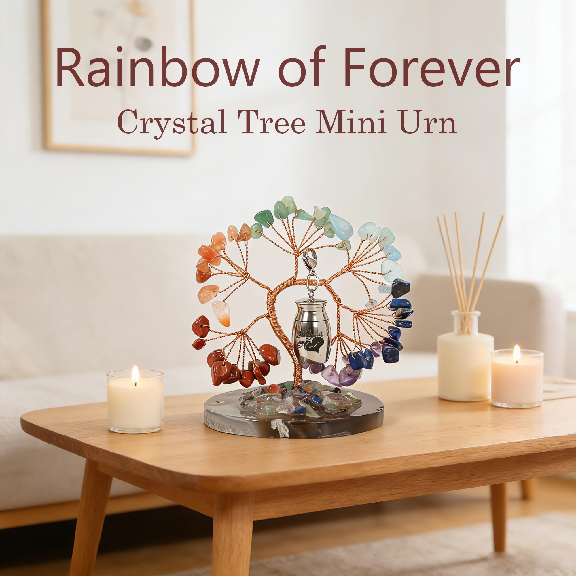 Contid - Piccola urna per ceneri umane, in acciaio inox, mini urna per ceneri umane, decorazione per albero di cremazione, regalo commemorativo per condividere le ceneri