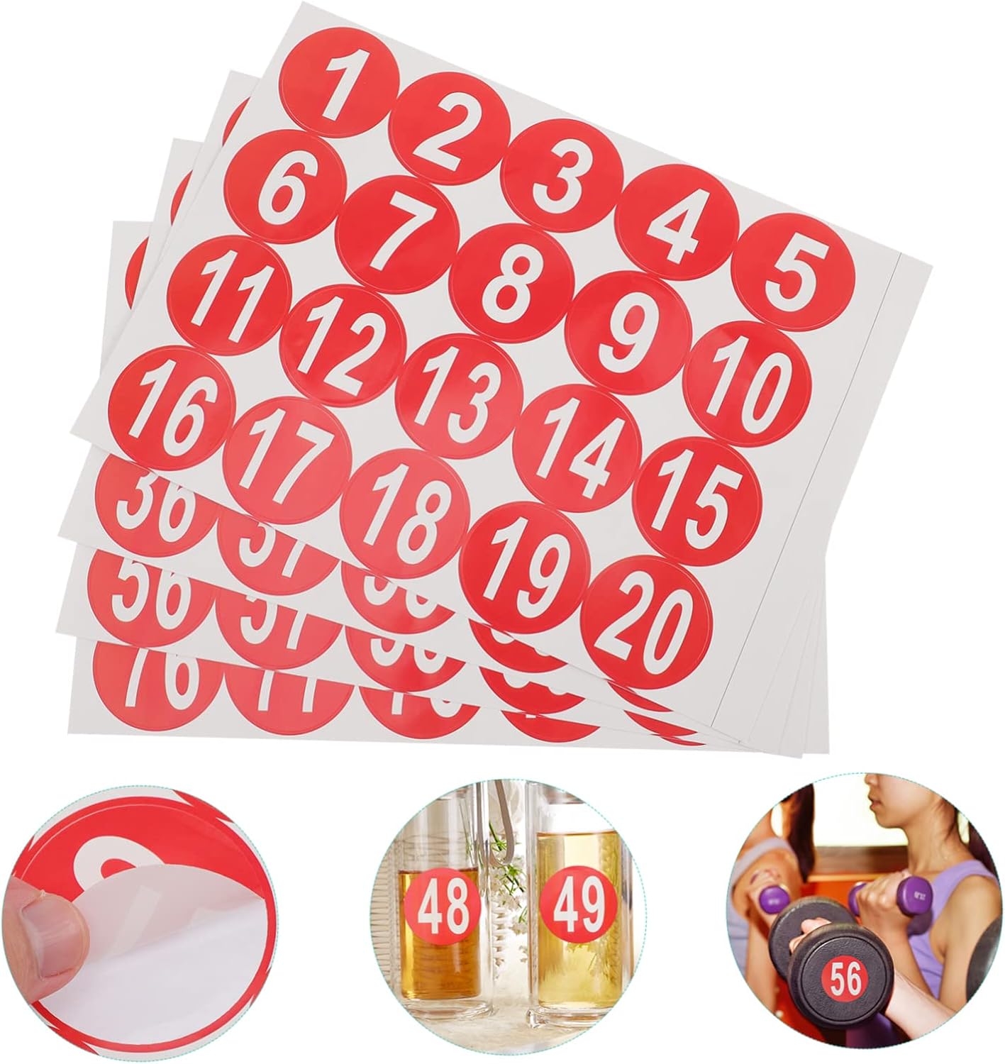 4sheets Sticker Self-Adhesive Classification Dots for Storage and Inventory Organization Marking Labels for Classroom Gym and Office Use