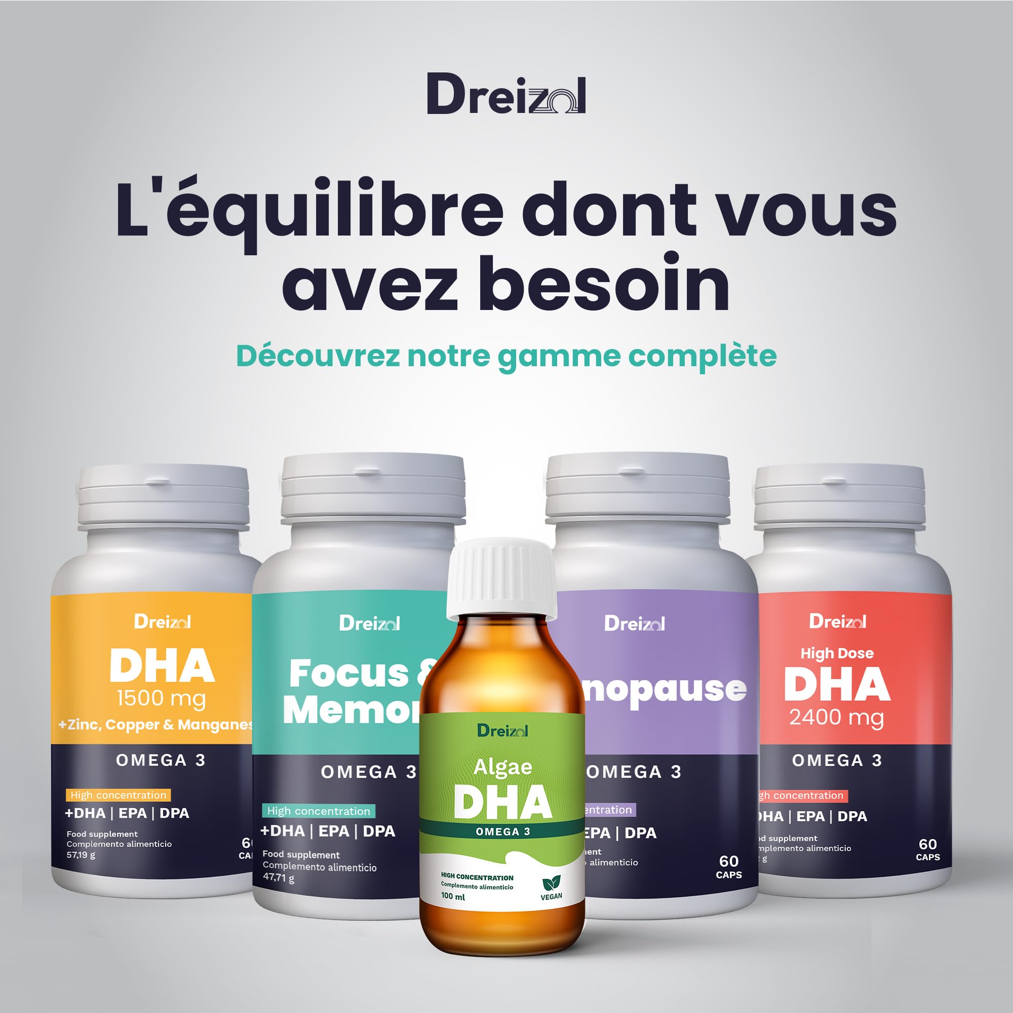 by Brudy Lab Focus & Memory – Nootropique Concentré - Oméga 3 riche en DHA, EPA et DPA - Vitamine A, lutéine et zéaxanthine - Aide à la mémoire et la concentration - Sans caféine - 60 Capsules