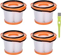 Vista 7 de WS642AE Filtro de repuesto para Shark Wandvac Sistema de auto-vacío WS642AE Ultra-ligero potente aspiradora inalámbrica (paquete de 4)